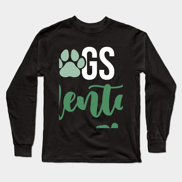 Plants, Dogs, & Mental Health Wellness Design Long Sleeve T-Shirt by InnerMagic